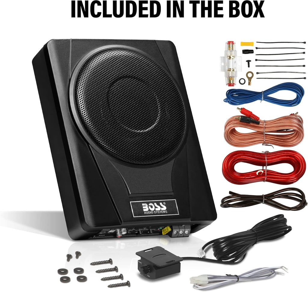 BASS8 8 Inch Car Subwoofer, 800 Watts & Wiring Kit