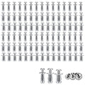 BOXOB 90pcs Button Rivet Locking Nuts Set with M4 M5 M6