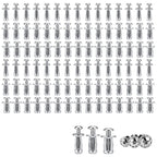 BOXOB 90pcs Button Rivet Locking Nuts Set with M4 M5 M6