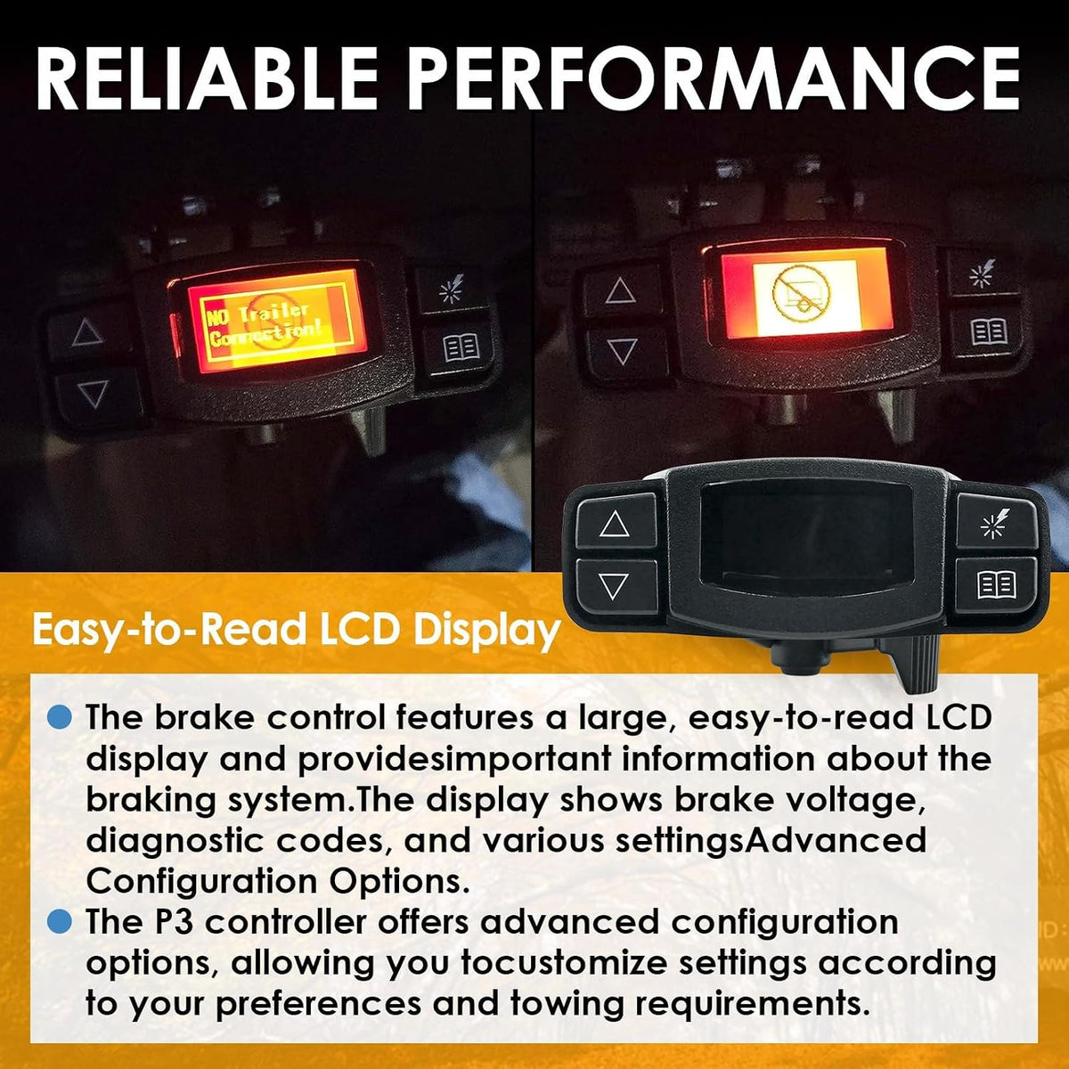 90195 Electric Proportional Trailer Brake Controller is Designed to Seamlessly Fit Silverado, Ram, Tacoma, F150