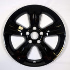 Set of 4 Gloss Black 5 Spoke 17" Wheel Skins for Jeep Compass 2010-2016