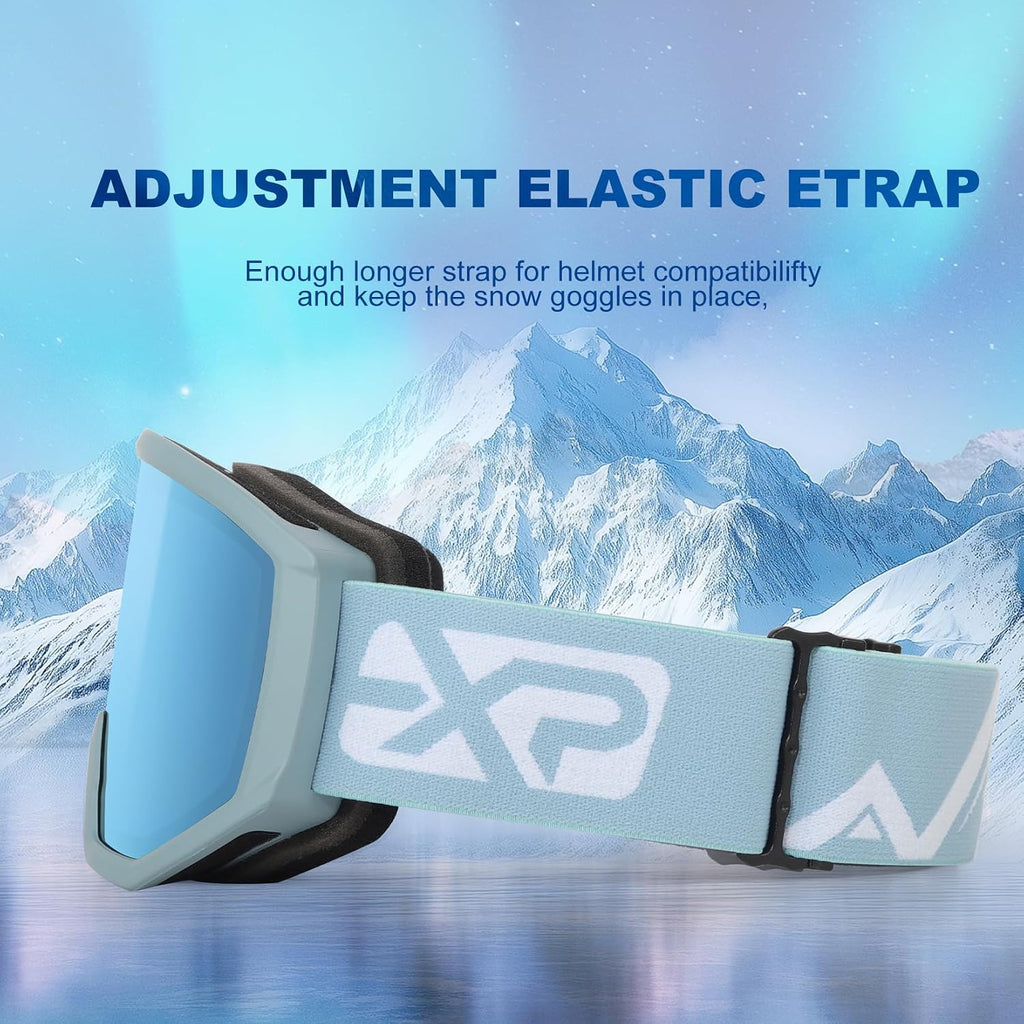 Ski/Snowboard Goggles, Anti-Fog Snow Goggles for Men & Women - Perfect for Skiing, Snowboarding & Winter Sports