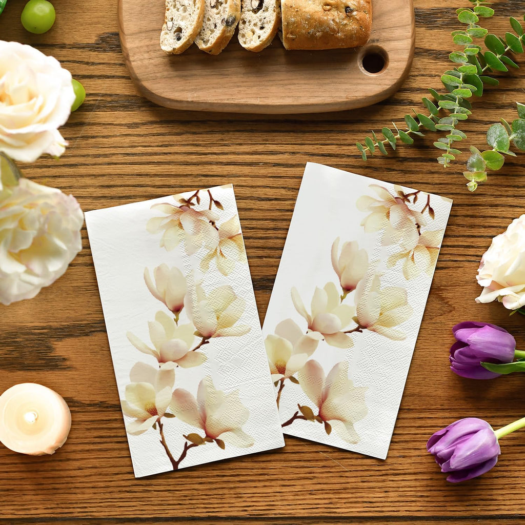 100Pcs Paper Napkins, Magnolia Grandiflora