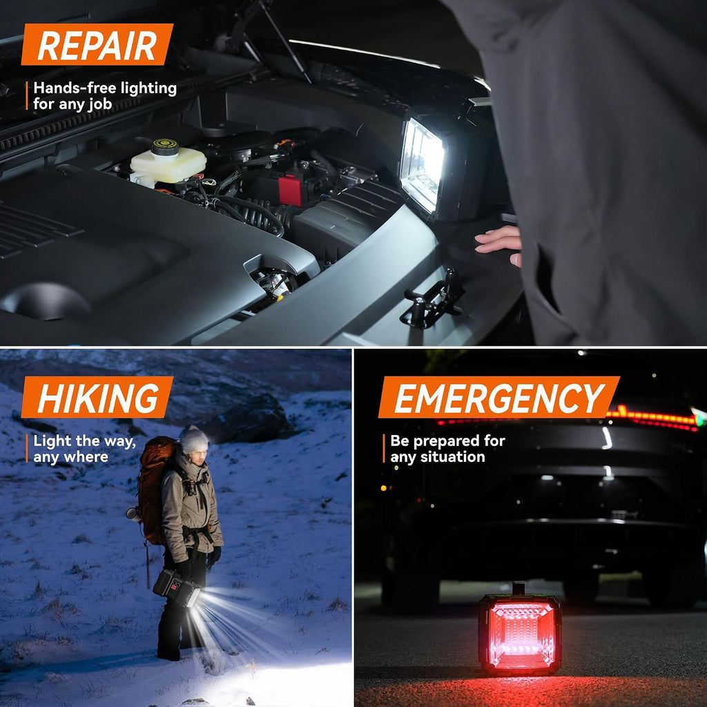 Rechargeable Flashlight, LED Spotlight Flashlight 10000 Capacity 1200LM 20h Ultra-Long Standby 3+4 Lights Modes