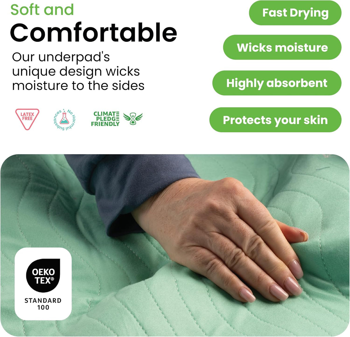 Washable Underpads, Heavy Absorbency Reusable Incontinence Pads