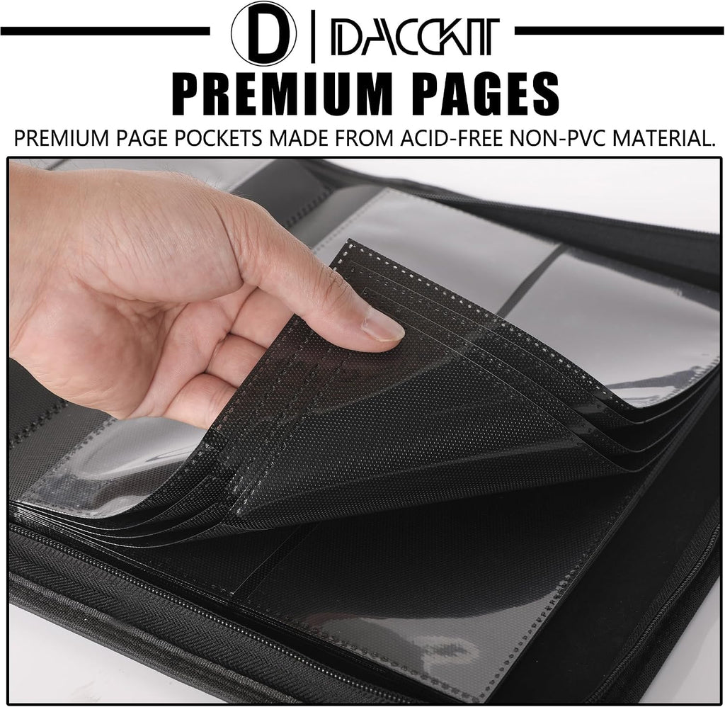 Semi Rigid Card Holder Binder - Fits 240 Cards，Premium 4 Pocket Card Binder Compatible for 3-5/16" x 4-7/8" Semi