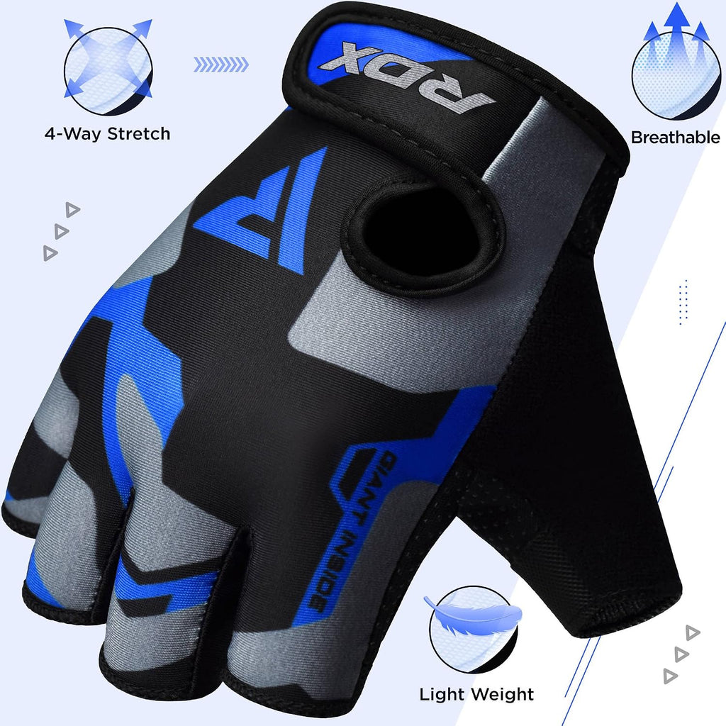 Weight Lifting Gloves Gym Fitness Workout, Anti Slip Padded Palm Elasticated Strength Training Equipment Men Women