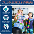 KeepGoing Travel First Aid Kit Kids, 60 Pc Mini First Aid Kit, TSA-Approved