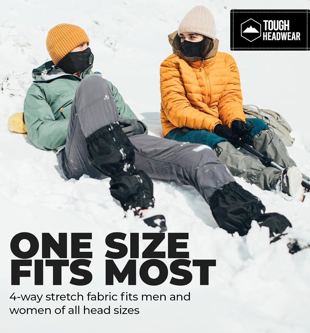 Half Ski Mask - Fleece Lined Winter Face Mask - Stretch Neck Gaiter for Cold Weather Gear - Skiing Accessories