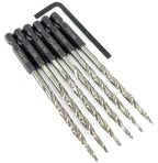 FTG USA 6Pc #8 (11/64") Replacement Countersink Drill Bit Set Tapered Bits