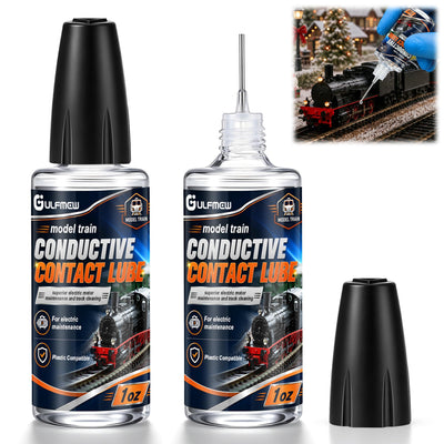 2 Bottles 1 fl. oz. Conductive Contact Lube, Model Train Lubricating Oil
