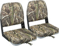 Folding Boat Seats Padded Camo Fishing Boat Chair with Backrest Marine Bass Jon Boat Seat
