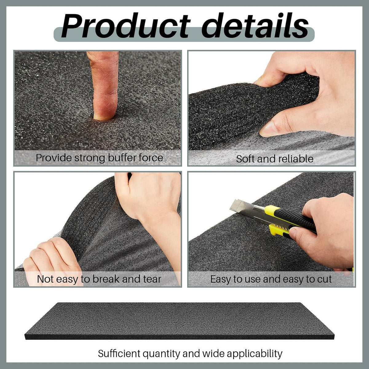 54 X 16 X 1 Inch Polyethylene Foam Sheet for Gun Case