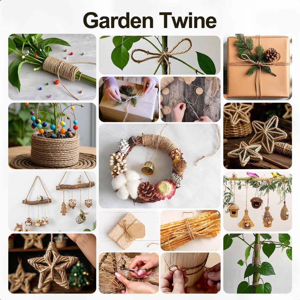 Jute Twine String - 656ft Eco-Friendly Natural Cord for Crafts