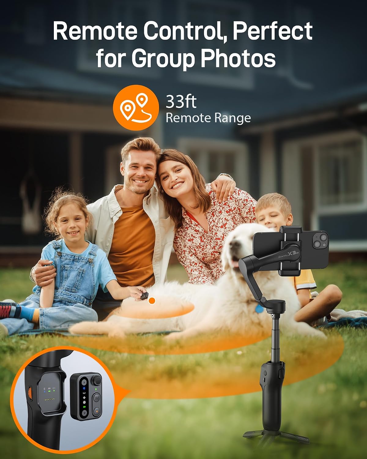 iSteady X3 SE Plus 3-Axis Gimbal Stabilizer for iPhone & Android | Detachable Remote, iSteady 8.0 Anti-Shake, 8"
