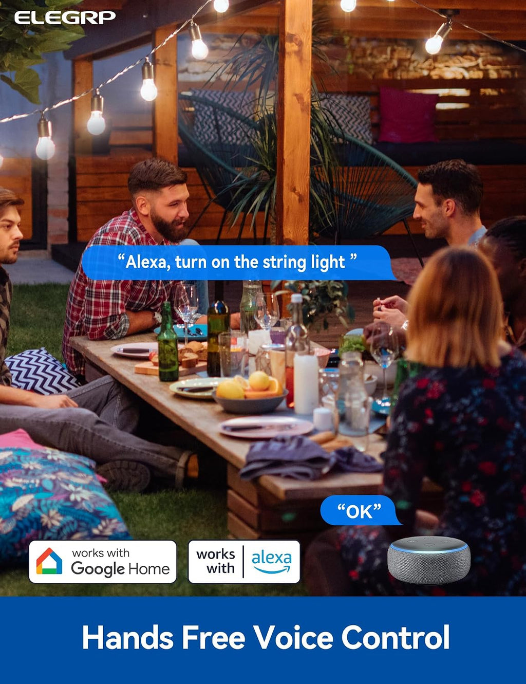PQR10 Outdoor Smart Plug Waterproof IP66, WiFi Plug Compatible with Alexa & Google Assistant, Smart Outdoor Outlet