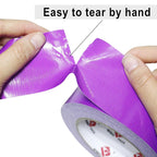 2 Pack Purple Duct Tape Heavy Duty,9 Mil Thickness,2 Inches x 30 Yards,Strong Industrial Strength,Flexible,No