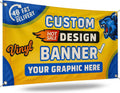 Custom Vinyl Banner, Personalized, Professionally Printed, 8x4 | Personalized, Customizable, Full Color Design
