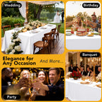 10-Pack White Tablecloths for Rectangle Tables, 60 x 120 Inches