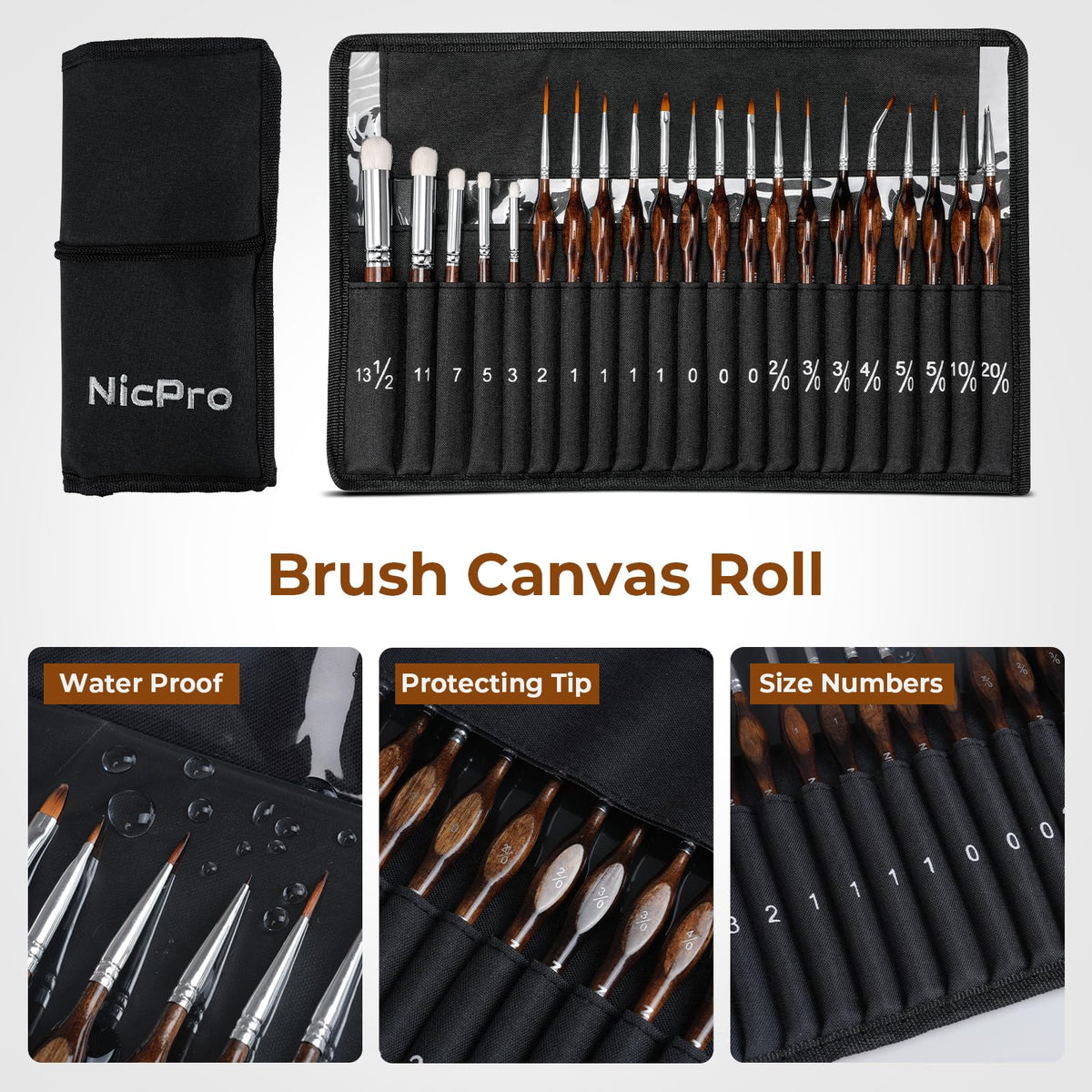 21 PCS Miniature Paint Brushes Set, Model Paint Brushes & Drybrush