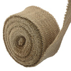 2" Wide Natural Burlap Fabric Roll, 10 Yards Jute Ribbon