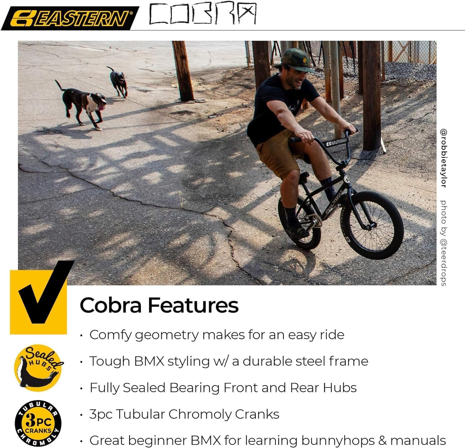 Eastern BMX Bikes - Cobra Model 20 Inch Bike. Lightweight Freestyle Bike Designed by Professional BMX Riders at |