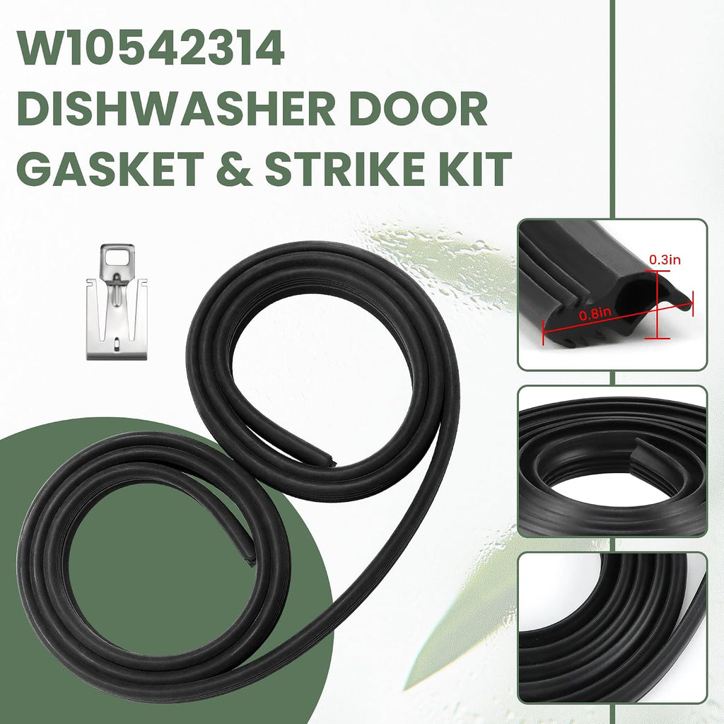 W10542314 Dishwasher Door Gasket Strike Kit By AMI PARTS