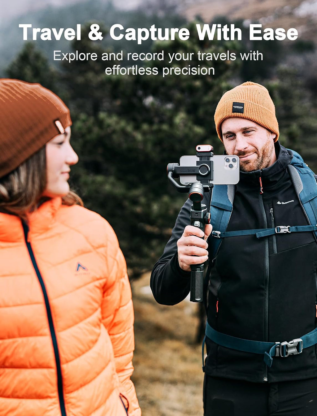 iSteady M6 Kit Gimbal with AI Tracking & Magnetic Fill Light | AI Tracker with Adjustable Fill Light, iSteady 7.0
