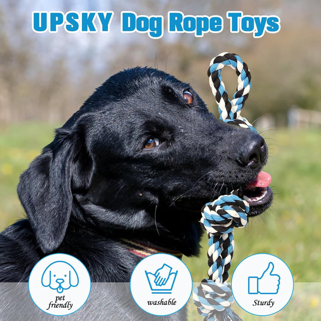 Dog Rope Toys 2 Nearly Indestructible Pet Toys for Medium to Large Breed, Dental Cleaning Chew Toys, Dogs Tug Toy for