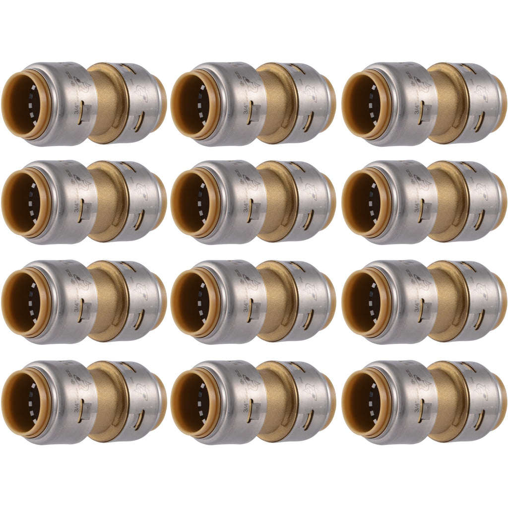 SharkBite Max Coupling, Push to Connect Brass Plumbing Fitting, PEX Pipe, Copper, CPVC, PE-RT, HDPE