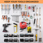 300 PCS Heavy Duty Pegboard Hooks Accessories Kit with Pegboard Bins