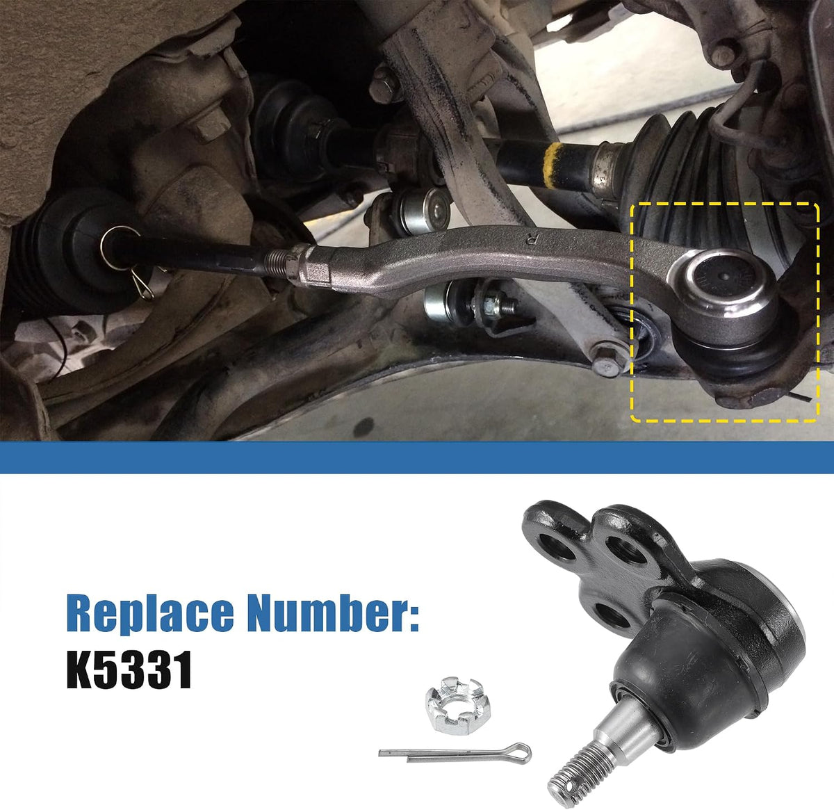 X AUTOHAUX 2pcs Front Left Right Lower Ball Joint K5331 for Buick Century