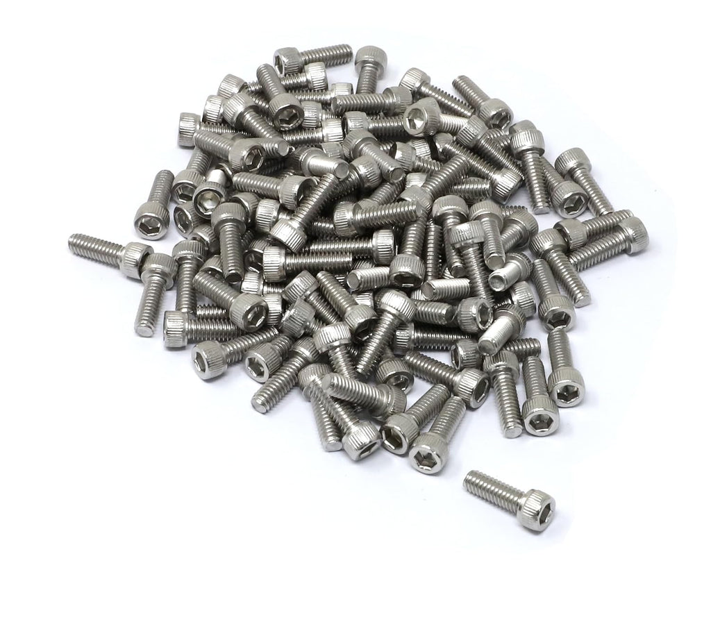 iexcell 100 Pcs #8-32 x 1/2" Stainless Steel 304 Hex Socket Head Cap Screws Bolts Kit