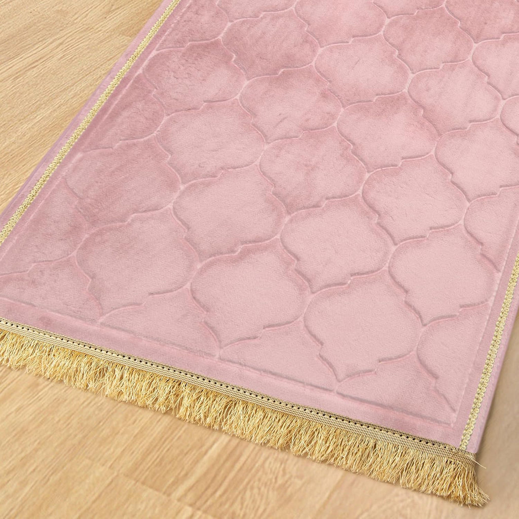 Muslim Prayer Rug with Tasbih Prayer Beads, Soft Memory Foam Prayer Matt Islam, Padded Islamic Prayer Mat Thick for