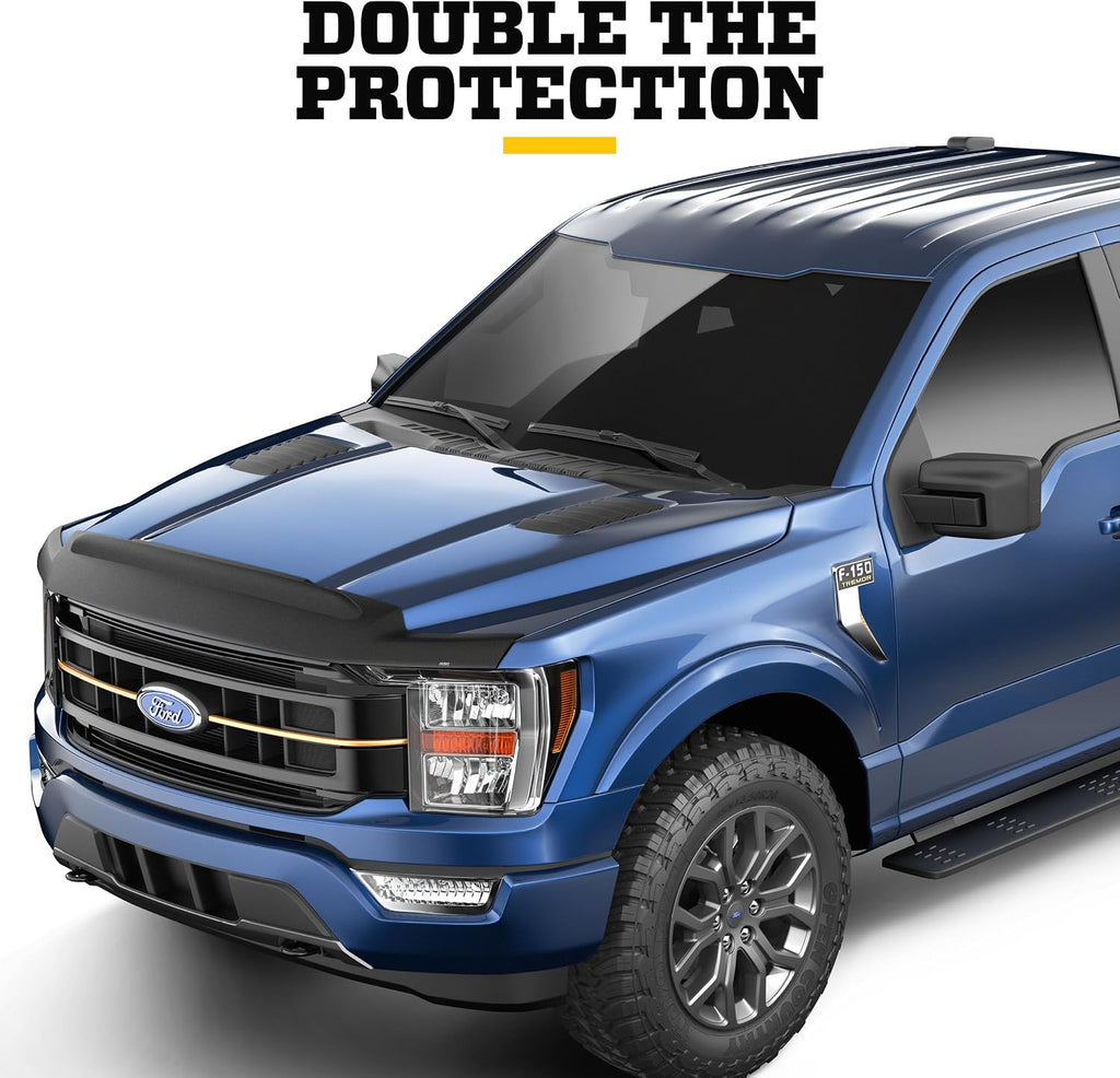 Husky Liners Aeroskin II Hood Protector Low Profile Deflector/Bug Shield | Fits 2020-2026 Jeep Gladiator, 2018-2026 Wrangler JL 2-Door, Fits UL & 4XE Models | Hood, 1-pc Textured Black - 2830148