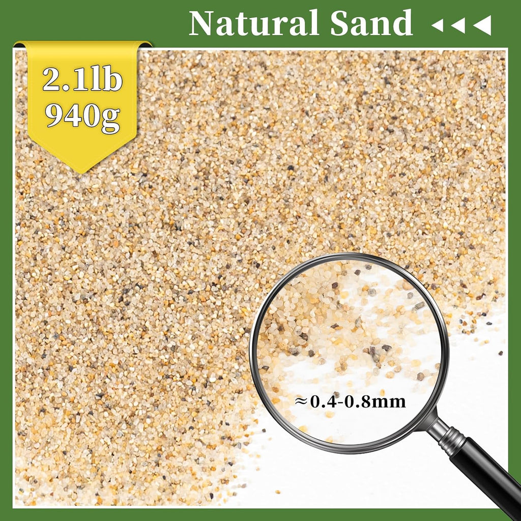 Aquarium Sand for Freshwater Tank, 2.1lbs Substrate for Fish Tank, 0.4-0.8mm Fish Aquarium Gravel for Aquascaping