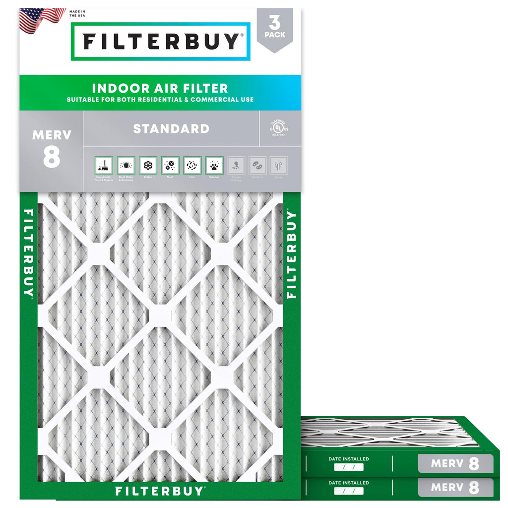 13.5x29.5x1 Air Filter MERV 8 Dust & Allergy Defense (3-Pack)