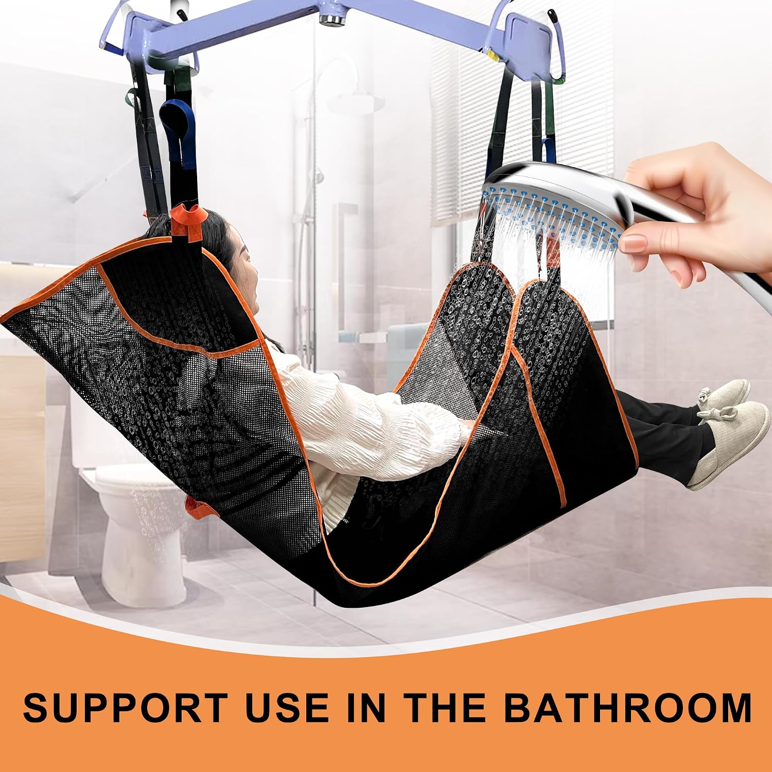 Universal Full Body Patient Lift Sling, Transfer Sling for Elderly & Disabled with Padded, Patient Aid Lift Medical