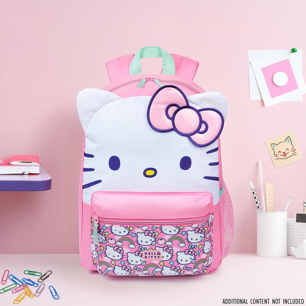 Sanrio Backpack for Girls 3D Bow Kawaii Anime Rucksack Daypack for Kids Cute Stuff Back to School Supplies Backpacks
