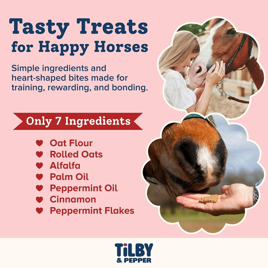 Tilby Peppermint Horse Treats 16 Ounces - Peppermint Treats for Horses and Ponies, All Natural, No Added Sugar or