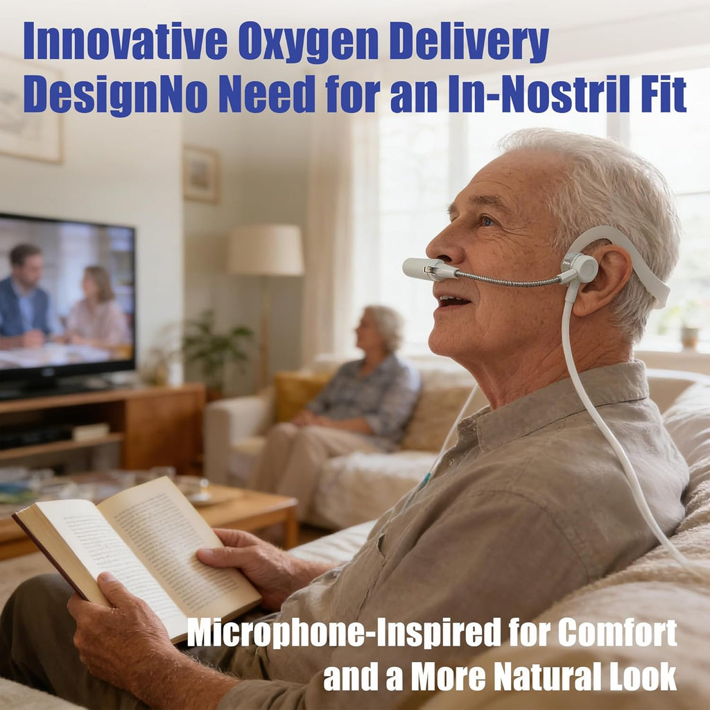 Nasal Cannula for Oxygen, 7ft Oxygen Tubing, Adult, Ear Hooks, PP Box
