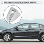 RATCHROLL Front Left Door Handle Lock Cylinder Cover for Toyota Corolla 2014-2018 ABS Silver Tone 1 Pc