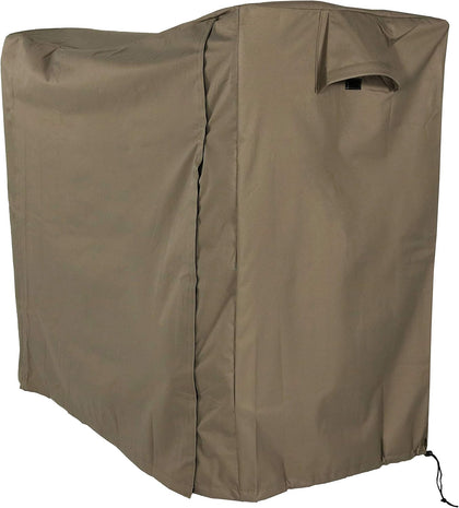 Sunnydaze 4-Foot Firewood Log Rack Cover with PVC Backing, Khaki | Heavy-Duty Polyester Construction, for Most 4-Foot