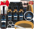 Beard Kit for Men with 3 Beard Oil Scents & Vanilla Beard Wash & Balm Set