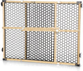 Bamboo Baby Gate for Doorways, No Drill Easy Install, Dog Gates, Fits 28"-42", 24" High, Bamboo and Black