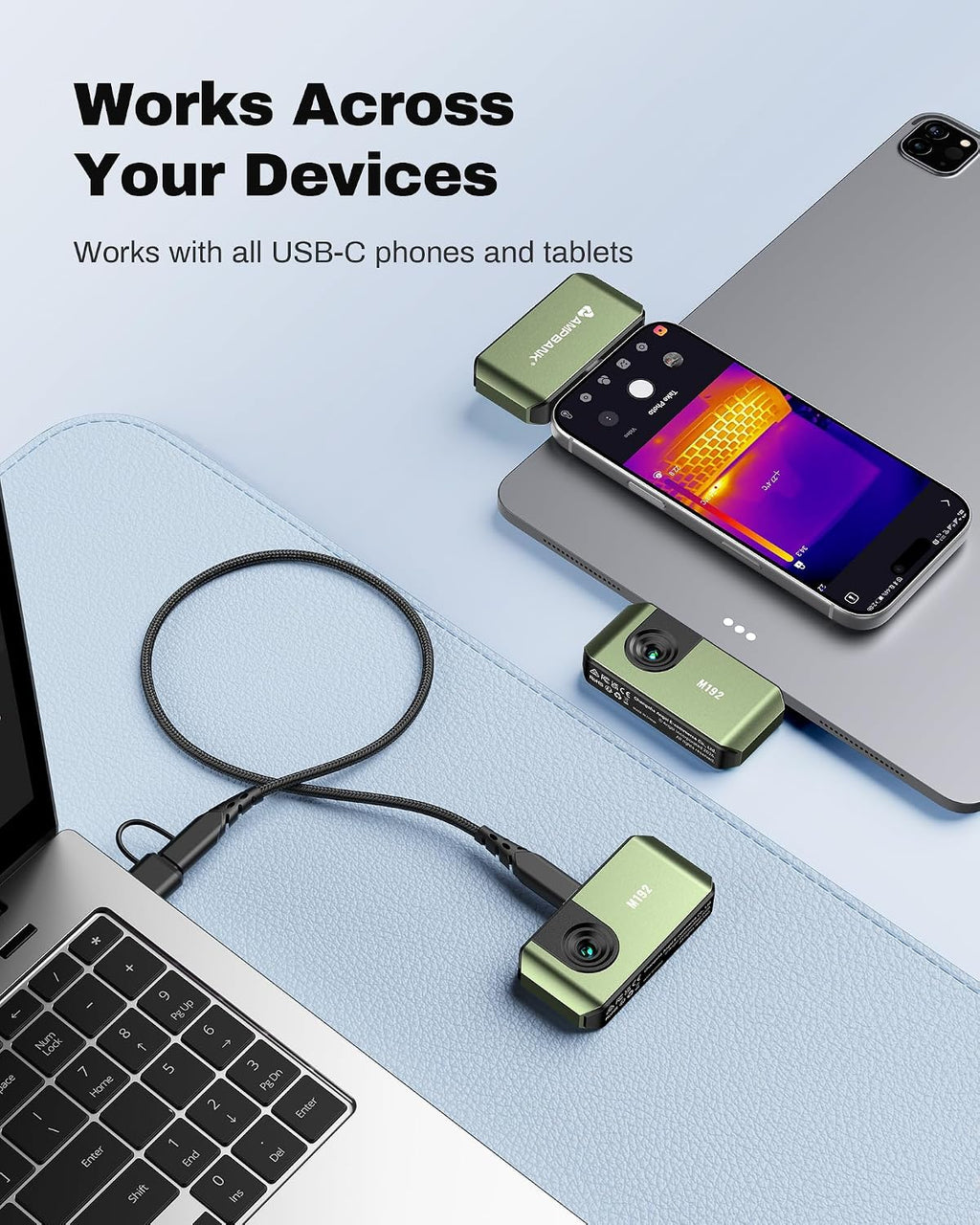 AMPBANK M192 Thermal Camera for Any USB-C iPhone & Android
