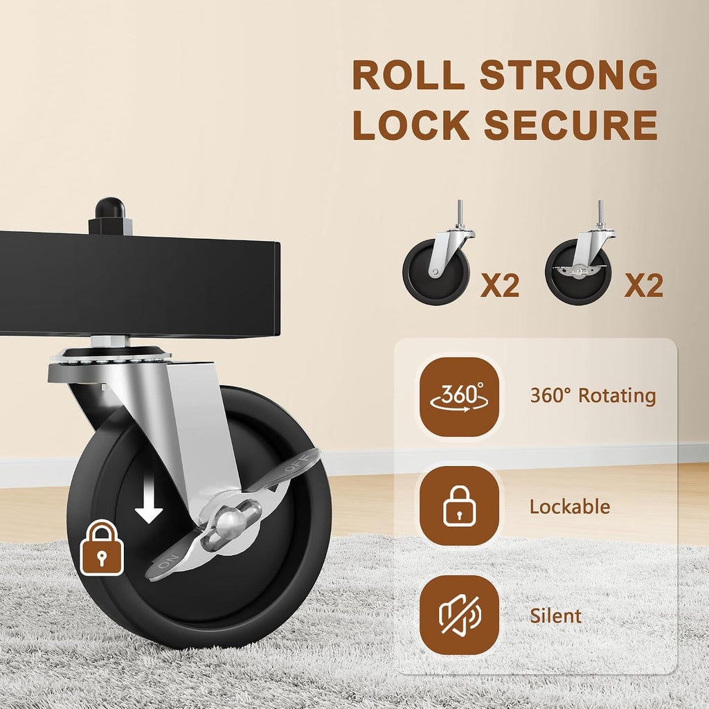 Double Rod Z Rack, Rolling Clothes Racks with Z-Base, Adjustable Clothing Rack, Standing Clothes Rack, Metal Clothing