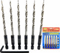 FTG USA 6Pc #8 (11/64") Replacement Countersink Drill Bit Set Tapered Bits