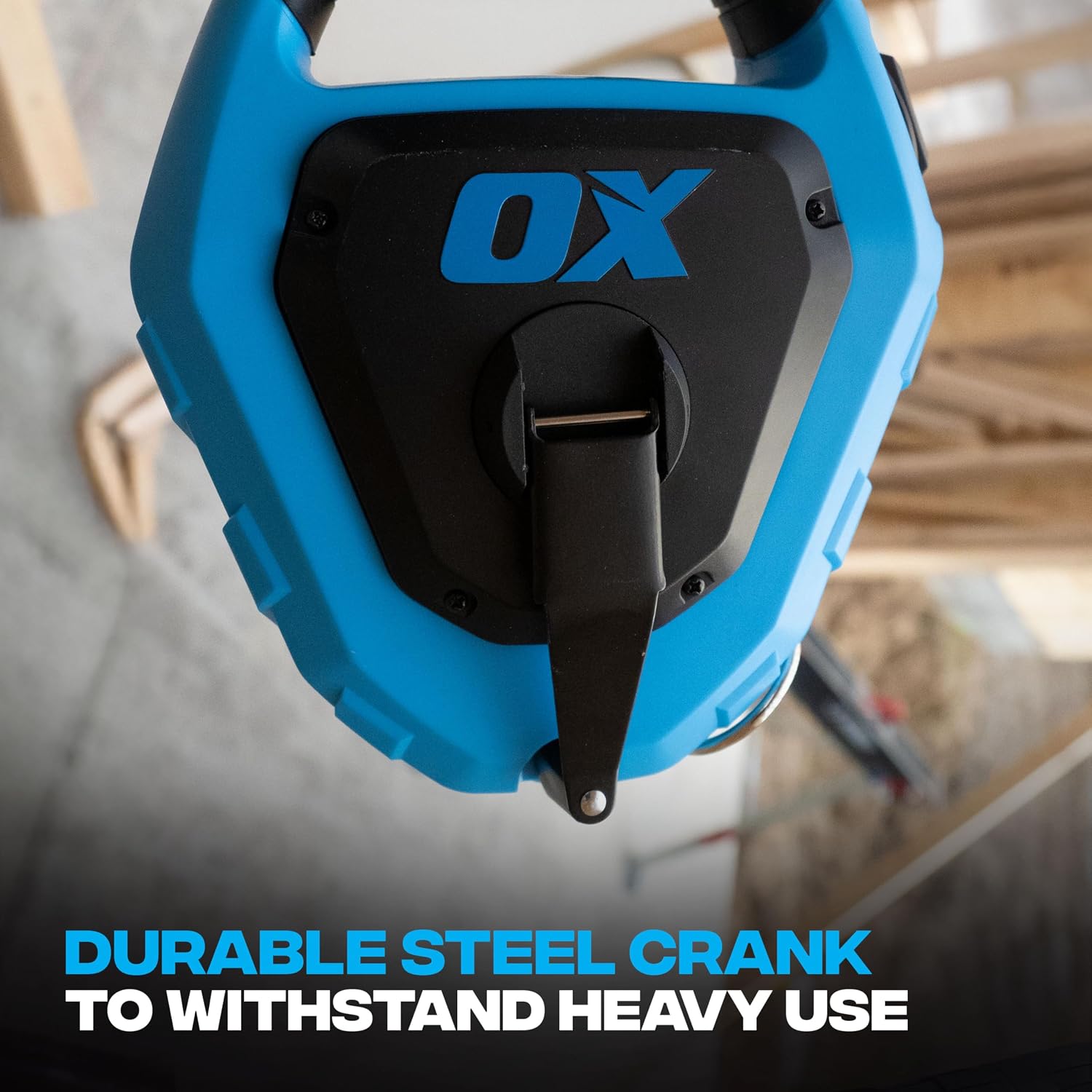 150ft Giant Chalk Line Tool - Extra Bold 4:1 Quick Wind Reel | 150-ft extra bold cotton-nylon line reel with 4:1