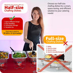 Disposable Chafing Dish Buffet Set, Food Warmers for Parties, Catering Supplies Buffet Display, Complete Premium Set